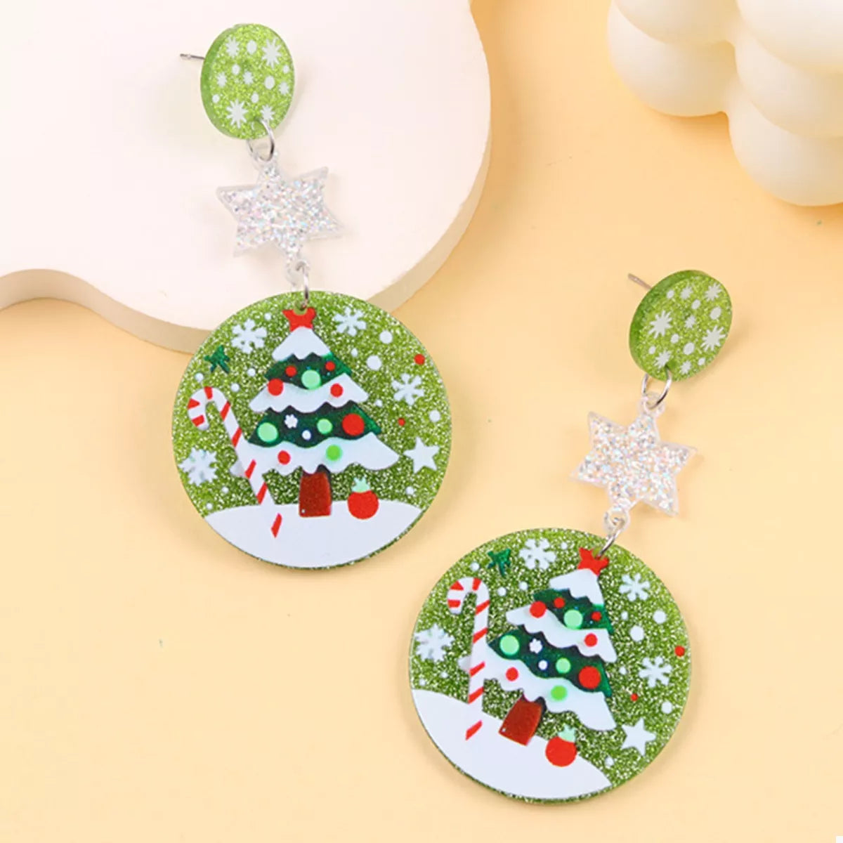 Christmas Theme Drop Earrings-4
