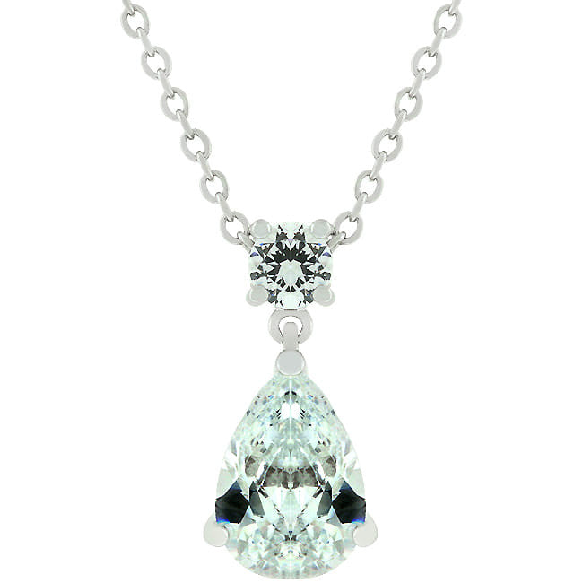 Chandelier Pear Cubic Zirconia Pendant