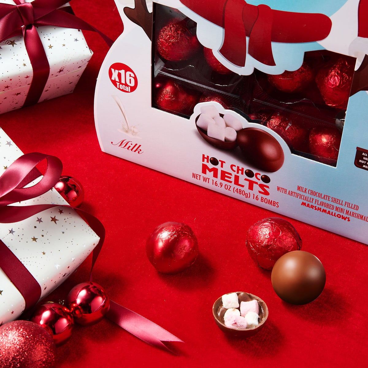 Large Snowman Hot Chocolate Bombs Set Of 16 Delicious Cocoa Bomb Filled With Marshmallows Caramel Fu